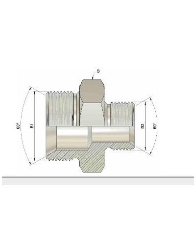 Ravni BSP adapter (muški...
